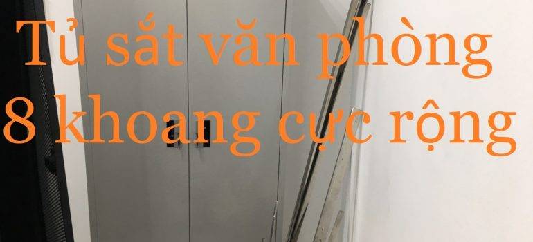 Tủ sắt văn phòng TS01-2KV có 8 khoang đựng hồ sơ bền vô đối