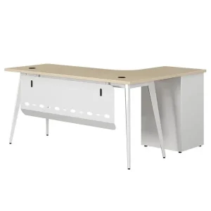 Bàn làm việc LUX1612YC10 hộc sắt liền 3 ngăn kéo