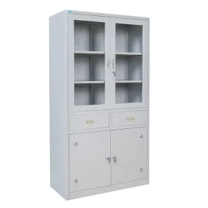 Tủ sắt TU09K3LCK có 2 ngăn kéo 2 cánh kính